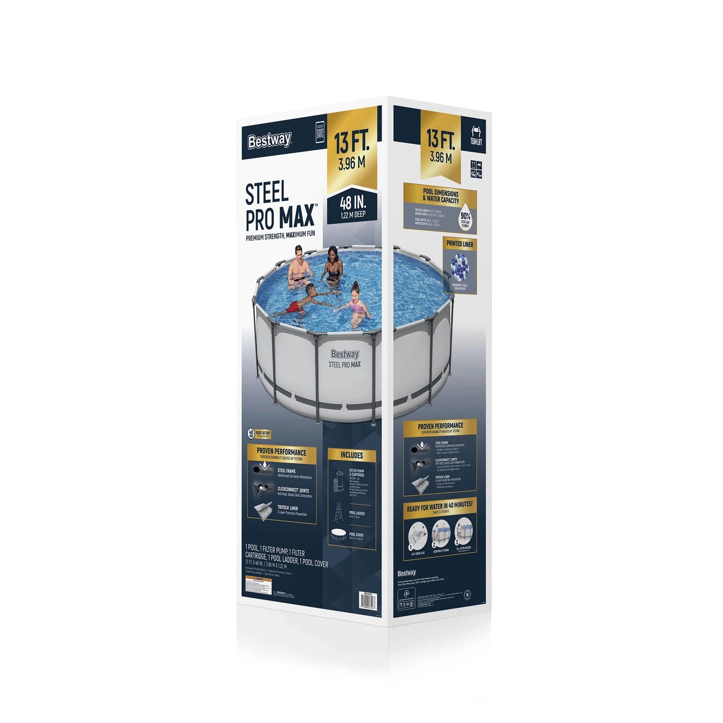 Steel Pro MAX 13' X 48" round above Ground Swimming Pool Set