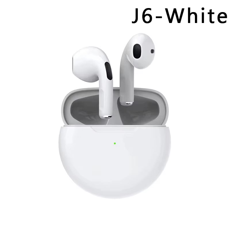 TWS Pro 6 Earphone Bluetooth Headphones with Mic 9D Stereo Hifi Earbuds for Xiaomi Samsung Android Wireless Bluetooth Headset