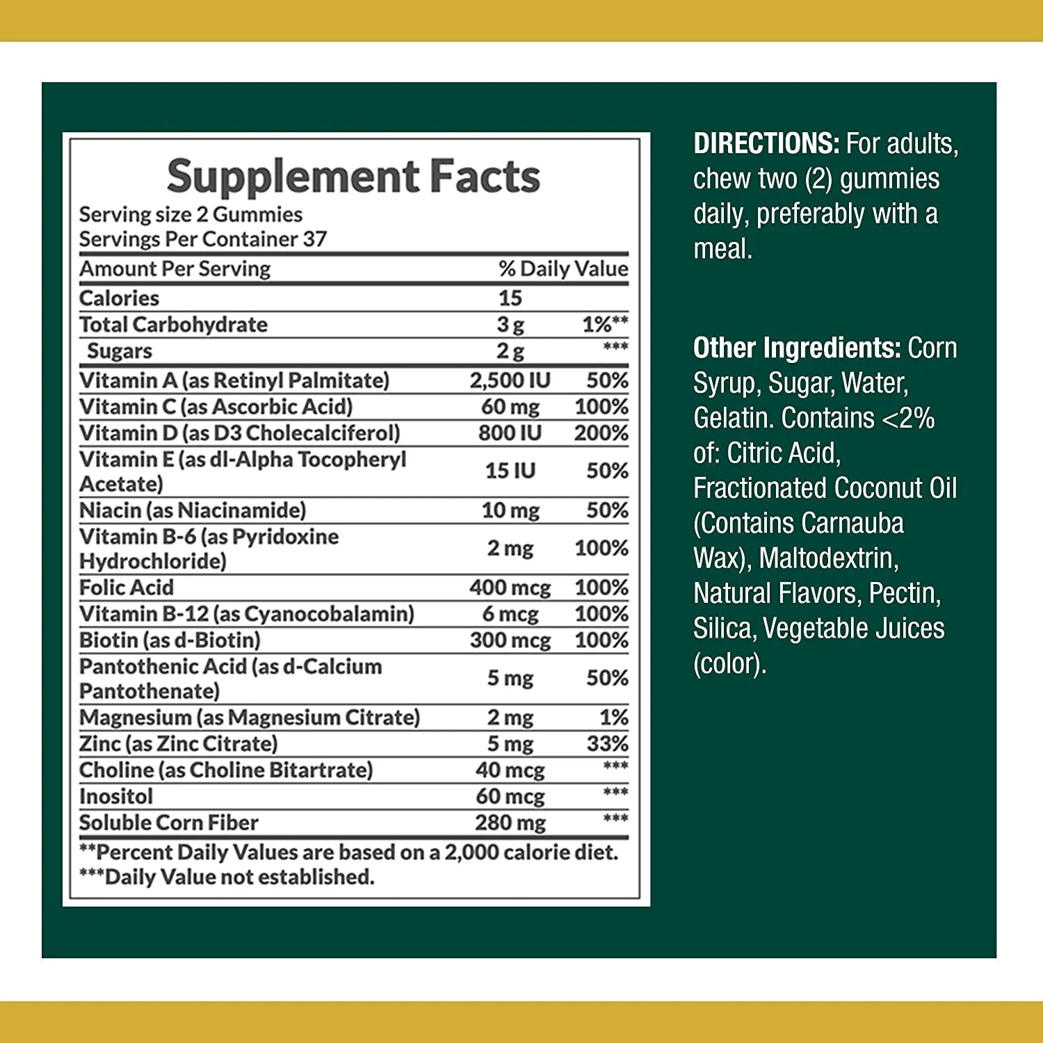 Adult Multivitamin Gummies 75 Each (Pack of 3)